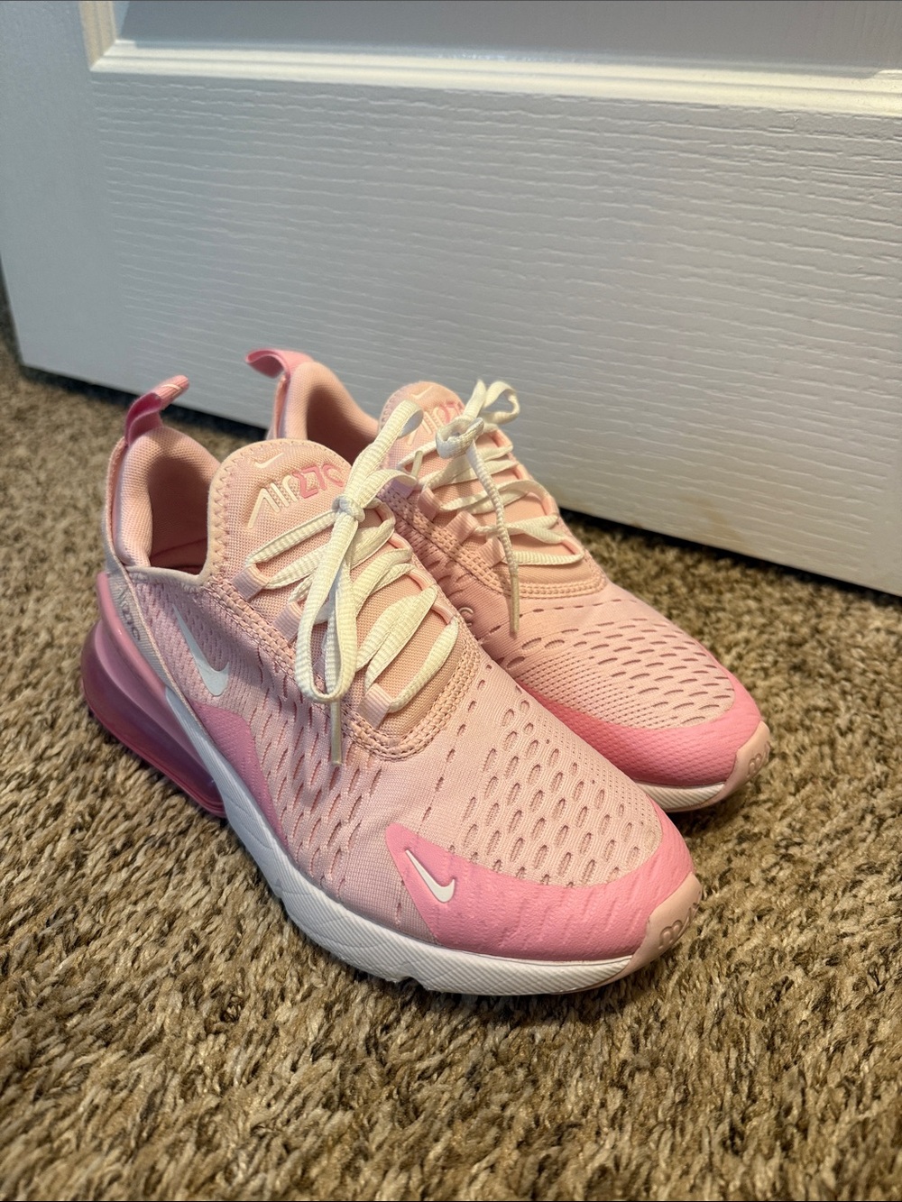 Nike Youth 5.5 Pink Gradient Mesh Sneakers